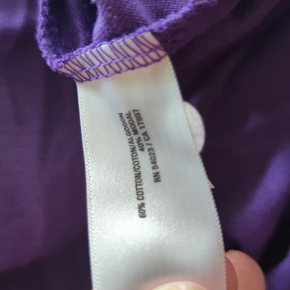 Bright purple cotton knit dress - Picture 5 of 6